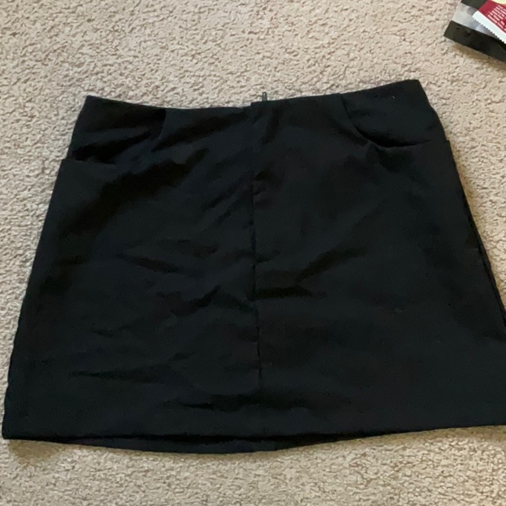 Black mini skirt